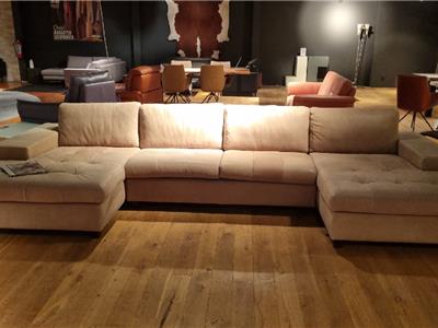 Lederland EINDHOVEN Showroommodel Phoenix grote bank met 2 longchairs
